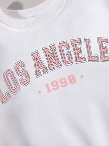 SHEIN Conjunto De Dos Piezas De Ropa Casual Deportiva Para Niñas Adolescentes - Rosa vieja - Ver 4