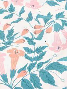 INSVY Design Studio 女性植物印花裙 - 粉色 - 查看 6