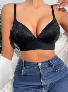 Women's Wireless Underwear Bra - Black - View 5