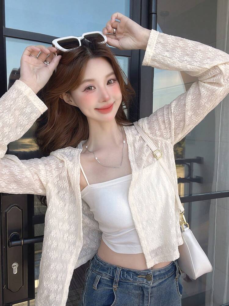 Women's Long Sleeve Jacquard Jacket,Fall Women Clothes