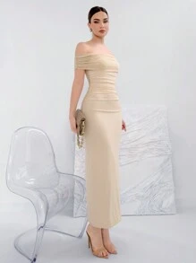 Aloruh 露肩針織連衣裙 - 白色 - 查看 4