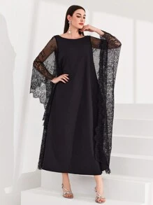 Al Najma Ren Nối Tay áo loe Dài Áo sơ mi - màu đen - Xem 7