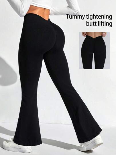 Easithlete Pantalones Deportivos Acampanados Sólidos