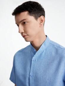 GENTILAND Nam Dệt Áo sơ mi - Màu xanh nhạt - Xem 7