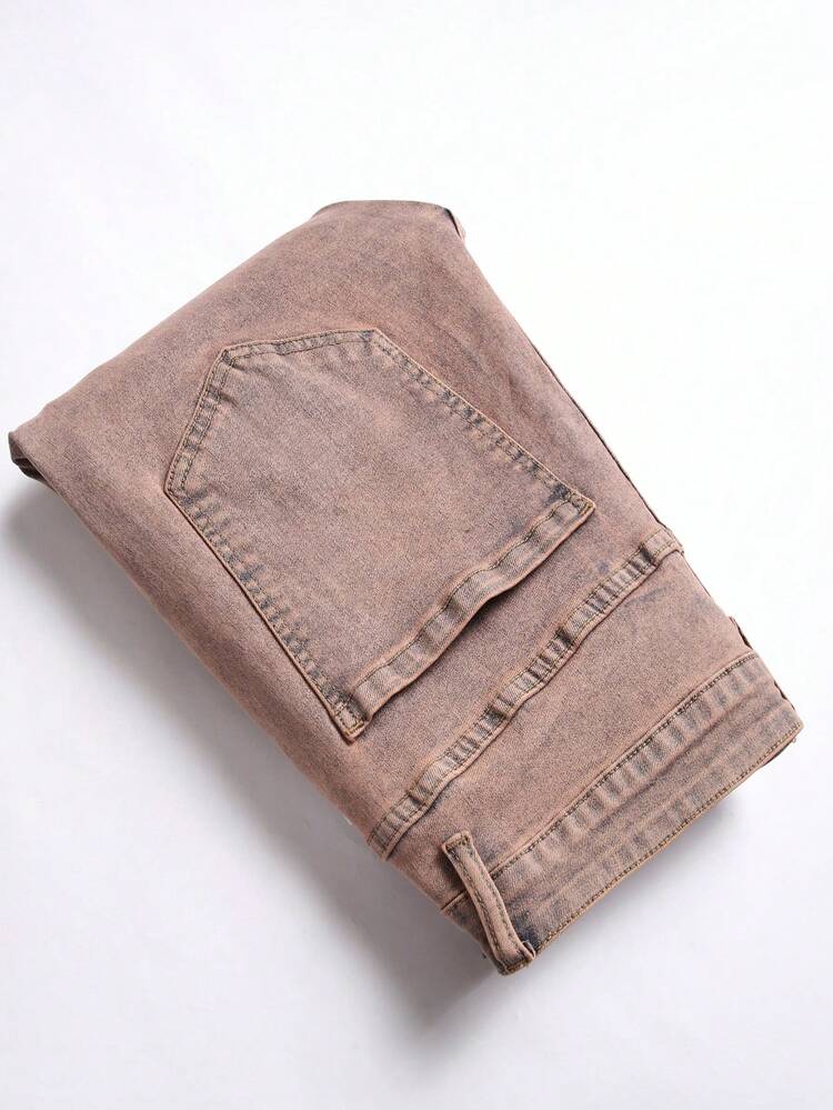 Men's Distressed Straight-Leg Jeans