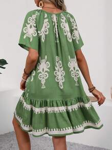 EMERY ROSE Vintage Printed Casual Dress