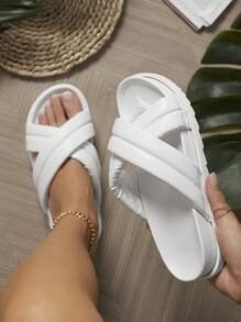 SHUZIA Women's Wedge Heel Thick Sole Sandals