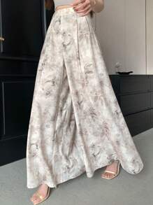 DAZY Women's Floral Print Casual Pants,Teacher Pants Vacation Outfits Women - Multicolor - View 3