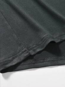 Manfinity Dauomo Men's Coconut Tree Printed Short Sleeve T-Shirt - Dark Grey - View 3