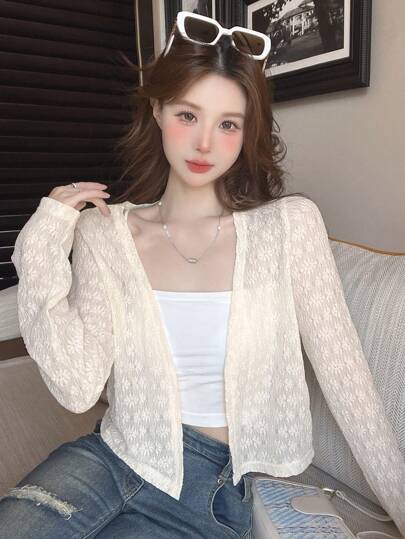 DAZY 女式长袖提花夹克，秋季女装