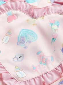 Kawaii Váy dây mảnh trang trí nơ cho nữ có viền xếp nếp phía sau, đi học - Nhiều màu - Xem 6