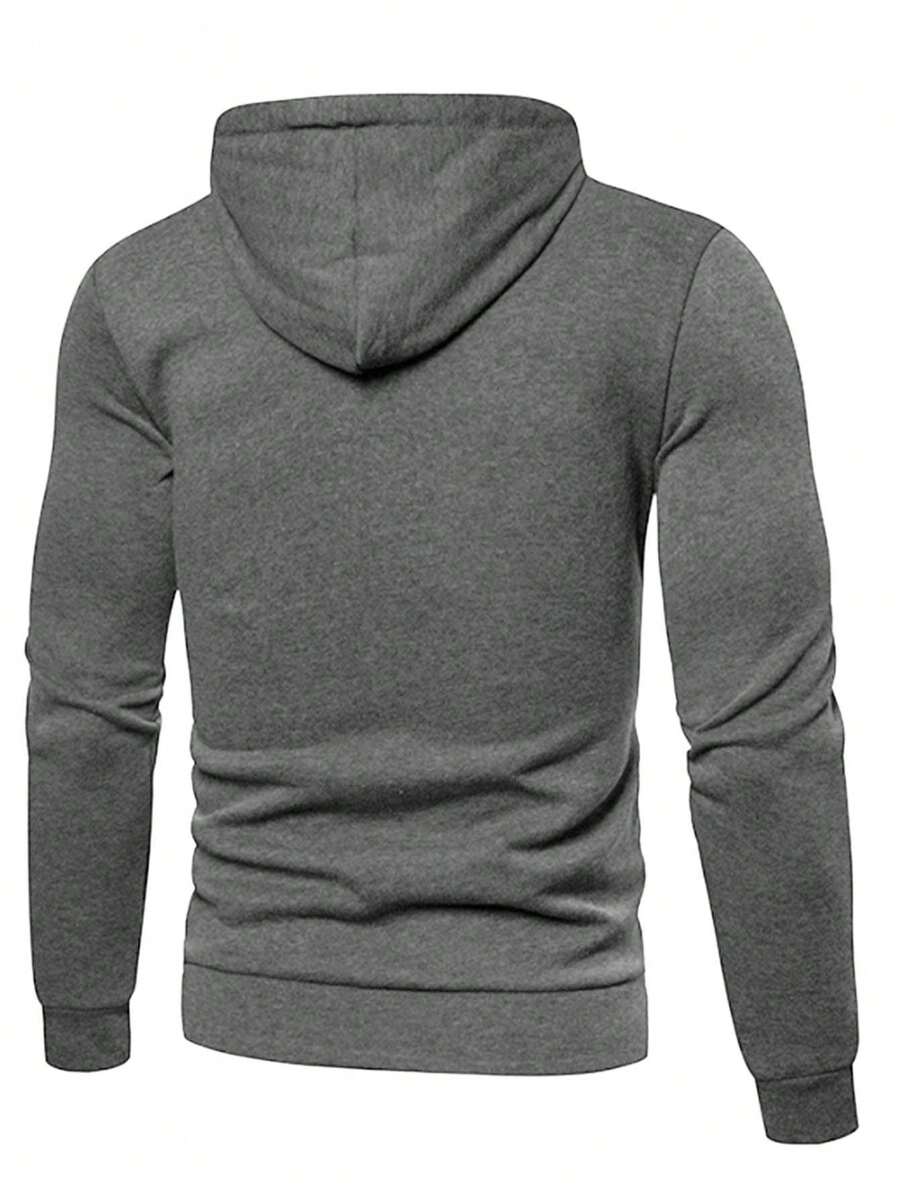 Herren Kapuzenpullover Mit 1/4 Reißverschluss - Baumwolle Hoodie Für Arbeit & Freizeit