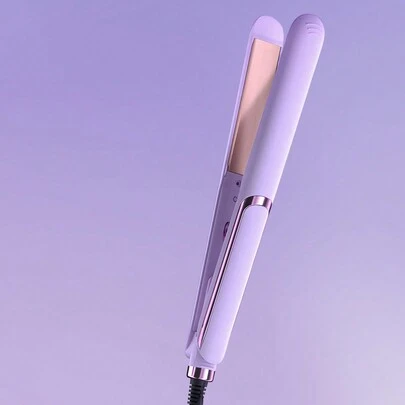 Teckwe 直发器，直发和卷发两用卷发器，防烫高倍负离子和精油涂层双重，10秒急速加热，快速造型，持久造型 - 美国插头圣诞礼物，秋冬季假期露营必备品度假配件，露营用品