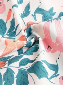 INSVY Design Studio 女性植物印花裙 - 粉色 - 查看 5