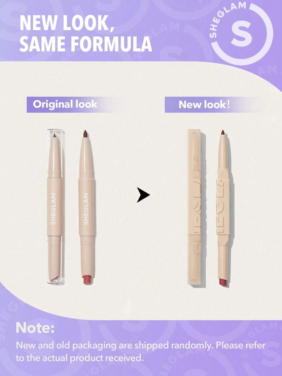 SHEGLAM Glam 101 Lipstick & Liner Duo Cherry Fudge 2In1 Matte Dual