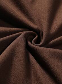 Manfinity Homme Men's Solid Color Round Neck Short Sleeve T-Shirt - Coffee Brown - View 6