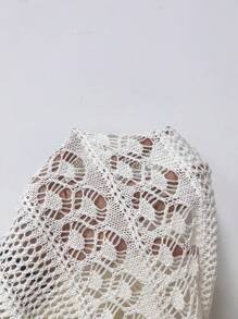 Breezaya 1件無袖鉤花針織毛衣連衣裙