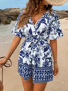 Breezaya Women's Plant Printed Jumpsuit