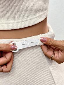 SHEIN 孕妇年轻休闲可调节松紧腰带背心，3 件/套，适合孕妇 - 杏色 - 查看 4