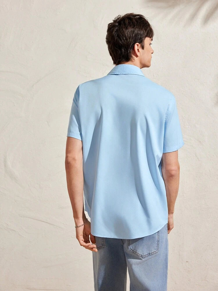 Men's Woven Casual Short Sleeve Shirt