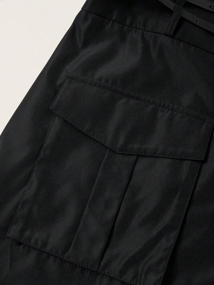 Women'S Plus Size Solid Color Utility Skirt