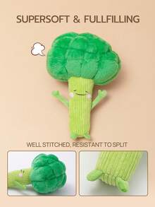 LongNap™ Cojín De Bufanda De Peluche Con Forma De Brócoli Sonriente Para Relajación De Oficina Y Decoración De Habitación Moderna, Juguete Para Niños Y Adultos, Regalo Para Su Novia O Novio, Juguete Esponjoso Suave Color Verde - Verde - Ver 2
