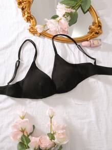 Smooth Comfortable Seamless Padded Bra For Women - Black - View 2