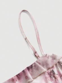 SHEIN MOD Đầm Mùa Hè Nữ In Hoa Viền Bất Đối Xứng Spaghetti Dây Đầm, Lễ Hội Âm Nhạc - Nhiều màu - Xem 4