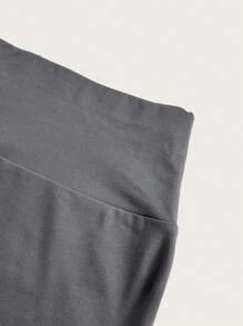 SHEIN EZwear 2 chiếc quần legging bó sát thường ngày màu đen/xám cho nữ, thích hợp cho mùa hè - Nhiều màu - Xem 7