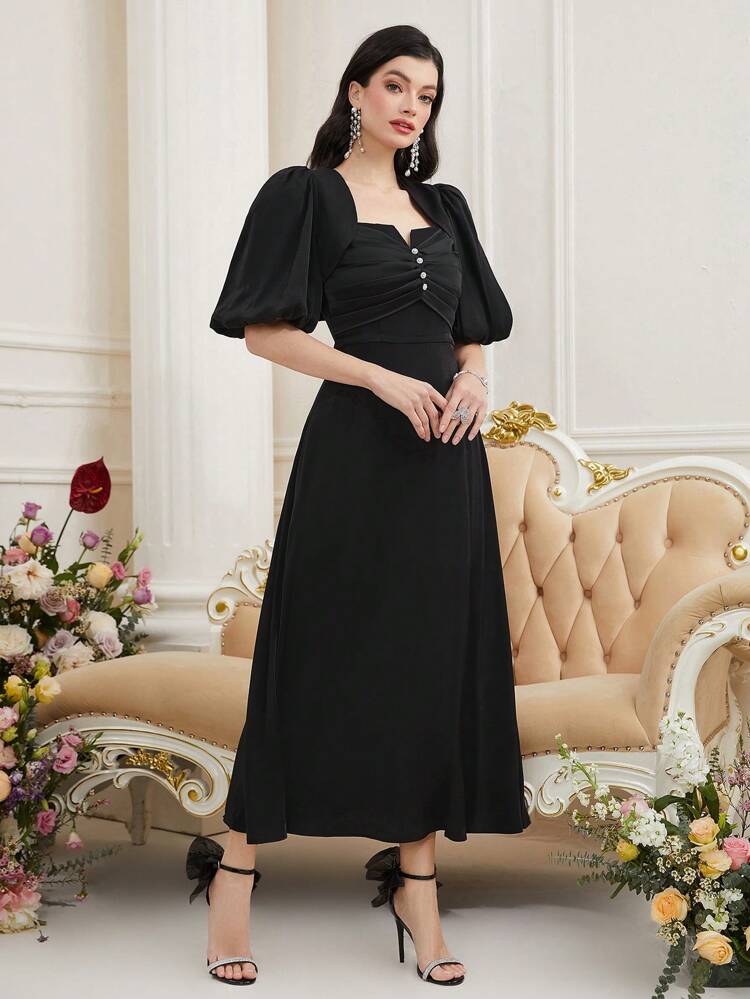 Women's Lantern Sleeve Jacket And Dress 2 Pieces Set 2 Pieces Set