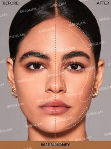 SHEGLAM Snatch 'N' Define Stick-Warm Honey Cream Contour Stick Long Lasting Highly Pigmented Sweat Proof Bronzer Sculpting Lightweight Smooth Natural Contour Face Makeup Contour & Bronzer Brand Beauty Makeup Face Paint Cosmetic For Women Girls Perfect For Fall Winter Ideal For Y2K Fancy Fashion Suitable For Birthday Christmas Present Party Ready Best Color