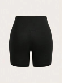 SHEIN EZwear 2 chiếc quần legging bó sát thường ngày màu đen/xám cho nữ, thích hợp cho mùa hè - Nhiều màu - Xem 6