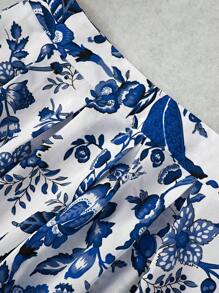 SHEIN Unity 女裝花卉印花百褶裙