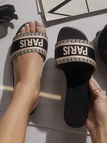 SHUZIA Plus Size Flat Slippers Summer Shoes Spring Shoes Spring Break Easter Mother's Day Present