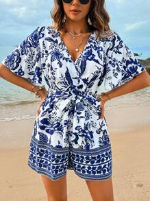 Breezaya Women's Plant Printed Jumpsuit