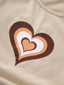 SHEIN Leap Crew Tween Girls Street Style Knit Sleeveless Tank Top For Summer, 4pcs/Set Or Multiple Sets Available - Khaki - View 3