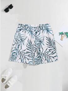 Manfinity Heren Plantaardige Strandshort