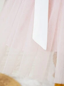 Baby Girl Spring/Summer Pink Hanfu Style Two-Piece Set, Suitable For Daily Wear, Casual Occasions And Festivals - Multicolor - View 6