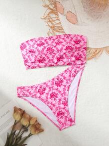 Swim Mod Summer Beach Women's Floral Printed Bikini Set - Multicolor - View 6