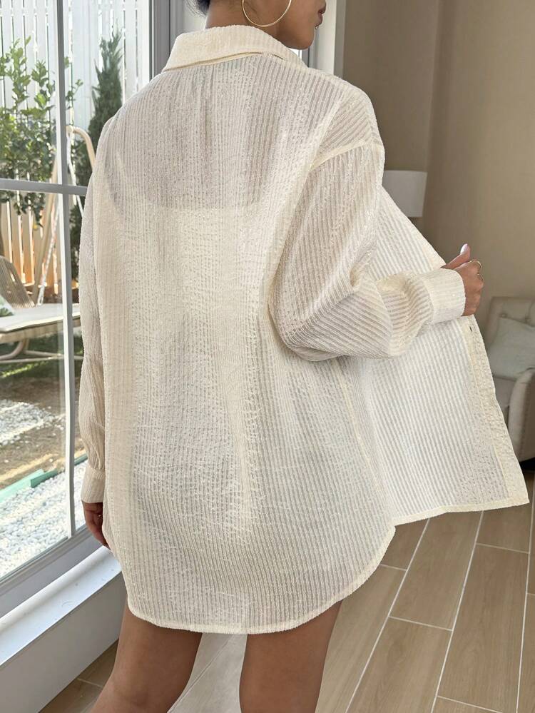 Women's Textured Long Sleeve Shirt