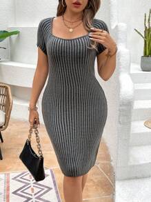 Calvaya Robe Pull À Manches Raglan Et Col Rond Pour Femme De Grande Taille