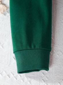 Tween Girl Color Block Collared Sweatshirt Dress With Pleated Hem, College Style, Comes With Bag