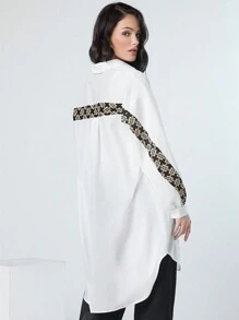 Seusyu 女性印花長袖襯衫 - 彩色 - 查看 2