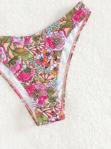 SHEIN Swim Bikini Badeanzug mit Blumendruck