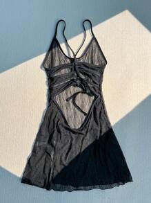 Women's Halter Neck Backless Swimwear Cover Up Dress