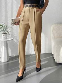 EURMUSE Slant Pocket Pants - Apricot - View 5