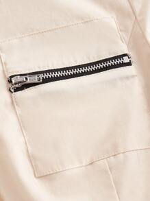 SHEIN EZwear 女款卡其色編織短袖襯衫 - 卡其色 - 查看 10