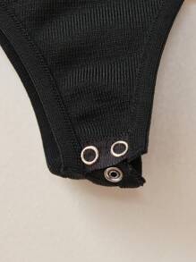 女士連身衣 - 黑色 - 查看 6