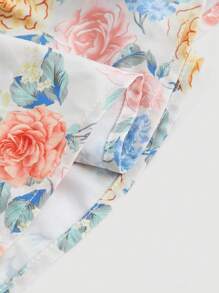 SHEIN MOD Mộng mơ Hoa Mô hình Babydoll Áo ba lỗ Tinh tế Ren Dây đai Mùa Xuân Và Mùa hè Áo - Nhiều màu - Xem 4