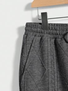 Manfinity NXTstreet 2pcs Men's Knitted Casual T-Shirt Set - Dark Grey - View 5